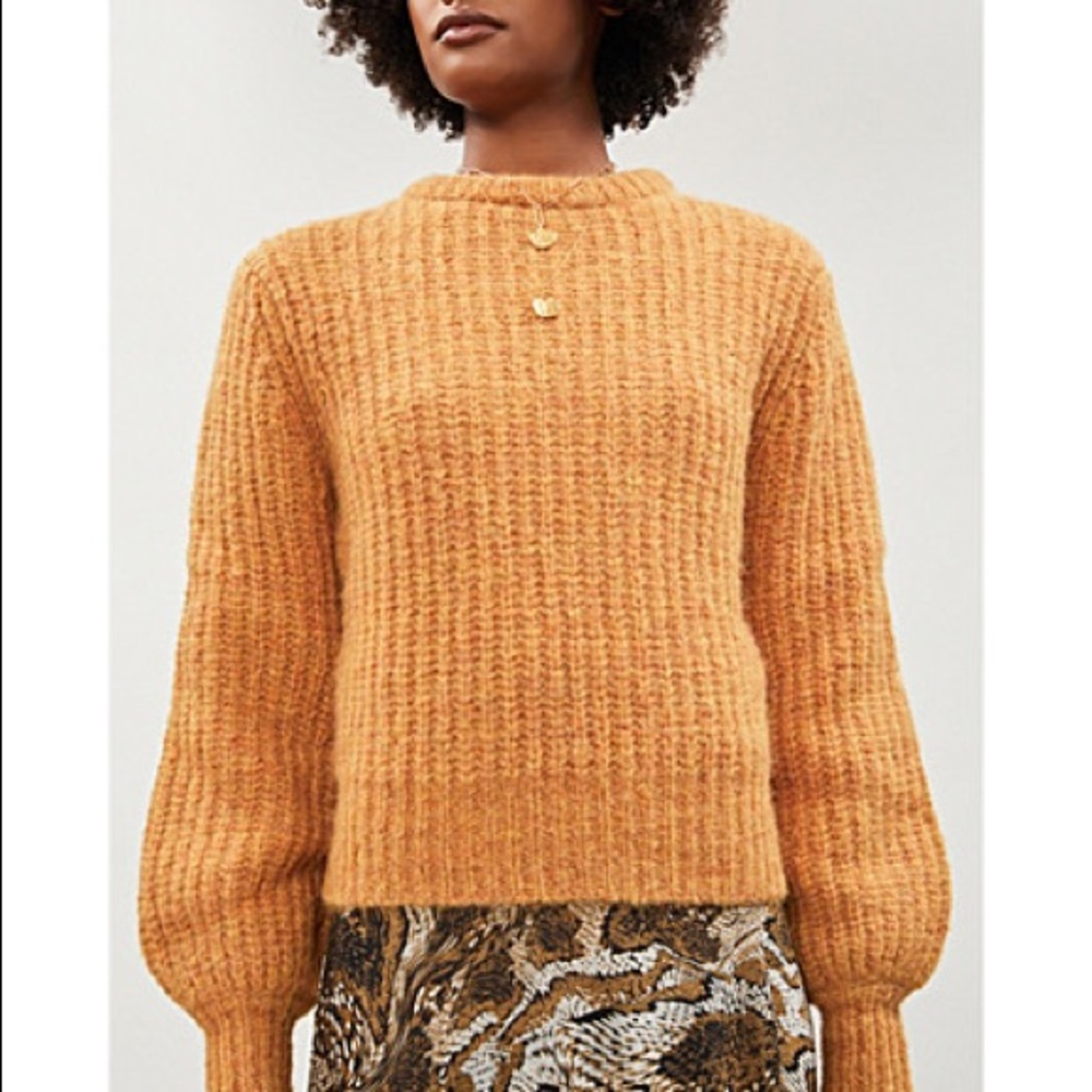 Reformation Tatum mustard sweater